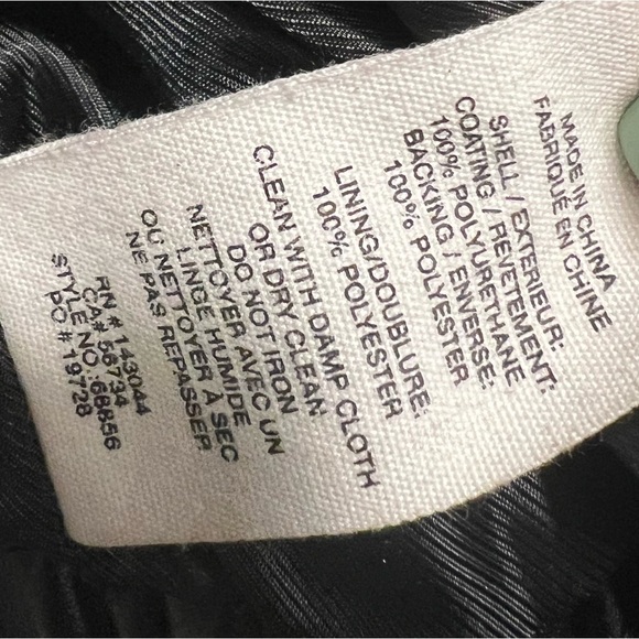 AVEC LES FILLES Black Faux Leather Bomber Cropped Jacket L/XL - Picture 4 of 6